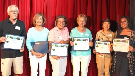 (L to R) Jim Rassler, Donna McLaughlin, Cynthia Woo, Anita Gash, Sue Walsh and a representative of the Endangered Species Club